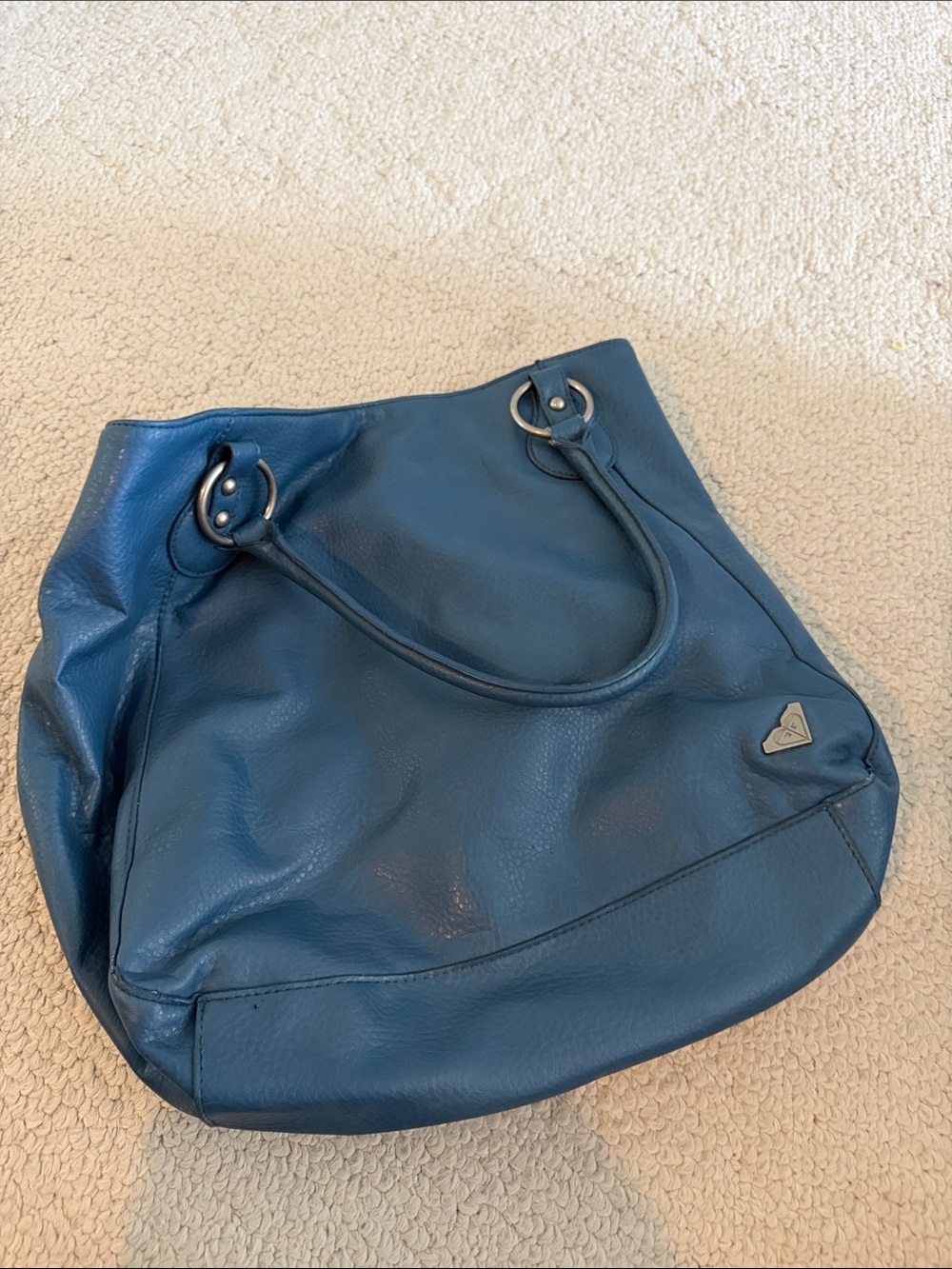 Roxy Deep Blue Leather Shoulder Bag